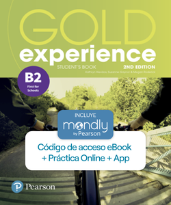 Bundle Gold Experience 2º Edición B2 (Código de acceso eBook, práctica online, App, Mondly by Pearson) - ARG1292194820