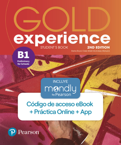 Bundle Gold Experience 2nd Edition B1 (Código de acceso eBook + Práctica Online + App + Mondly by Pearson) - ARG1292194561