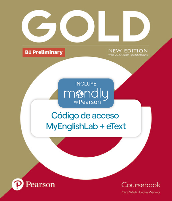 Bundle GOLD B1 PRELIMINARY NEW EDITION (Código de acceso MyEnglishLab + eText + Mondly by Pearson) - ARG1292202587