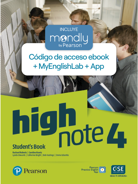 Bundle High Note - Nivel 4 - Código de acceso ebook, MyEnglishLab & App & Mondly by Pearson - ARG1292209715