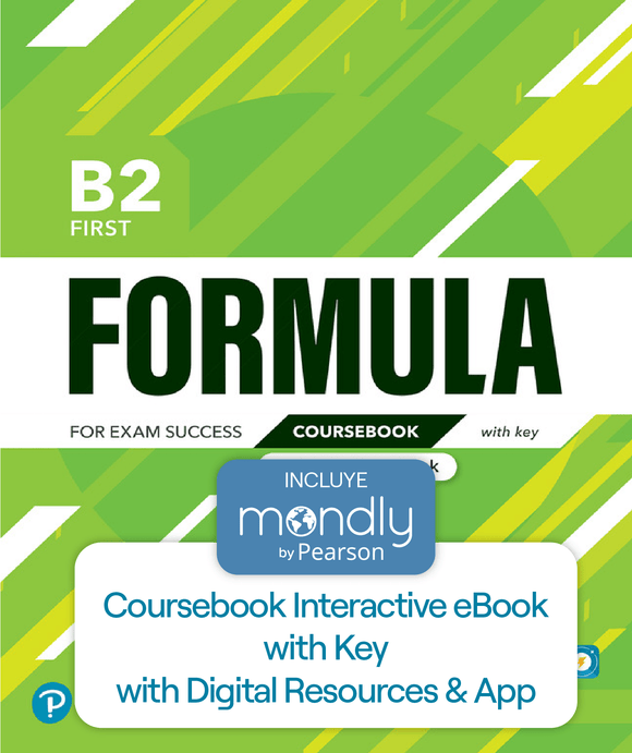 Bundle Formula B2 First Coursebook Interactive eBook with Key & Digital Resources & App & Mondly by Pearson - ARG1292376394