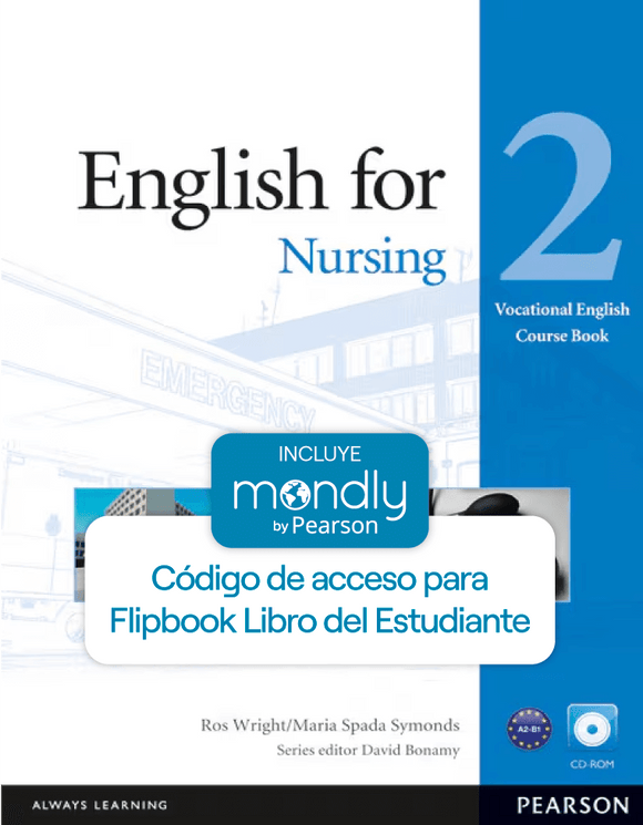 Bundle Vocational English English for Nursing Student's Flipbook Level 2 + Mondly by Pearson - ARG1292427218