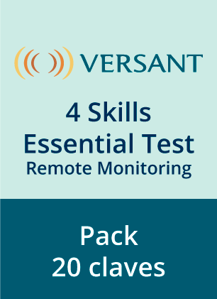 Versant 4 Skills Essential Test - Remote Monitoring (PACK X 20 CÓDIGOS)
