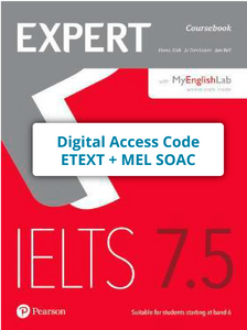 EXPERT IELTS 7.5 Digital Access Code  ETEXT + MEL SOAC - 9781292368139